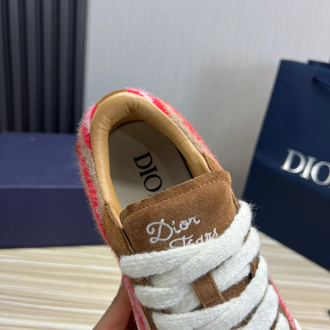CD B33 SNEAKER BROWN SUEDE AND FABRIC