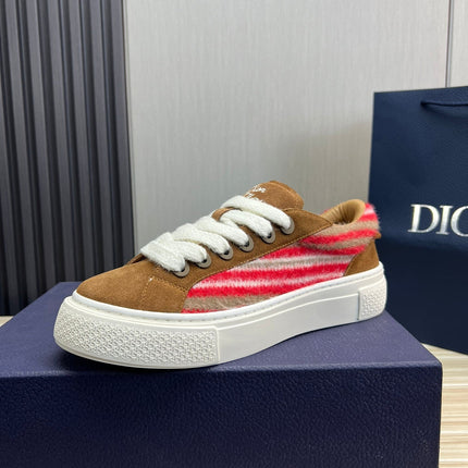 CD B33 SNEAKER BROWN SUEDE AND FABRIC