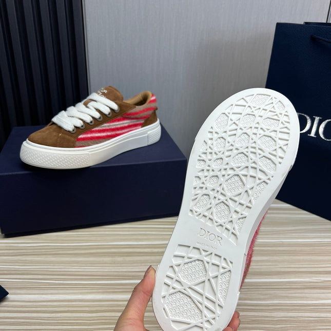 CD B33 SNEAKER BROWN SUEDE AND FABRIC