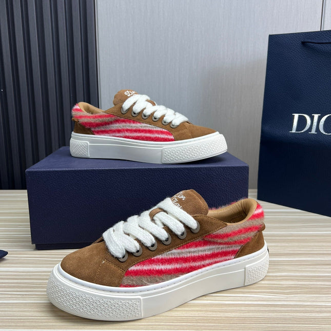 CD B33 SNEAKER BROWN SUEDE AND FABRIC