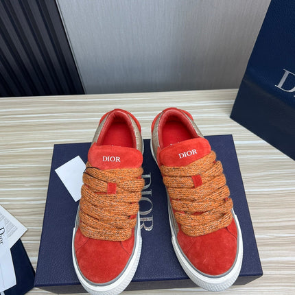 CD B33 SNEAKER RED AND BROWN SUEDE