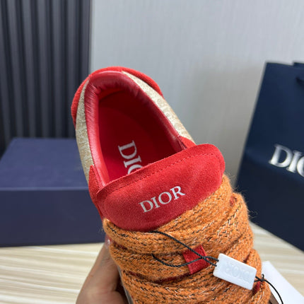 CD B33 SNEAKER RED AND BROWN SUEDE