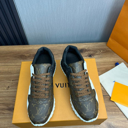 LV SNEAKER BROWN MIX WHITE AND GREY MONOGRAM CALFSKIN