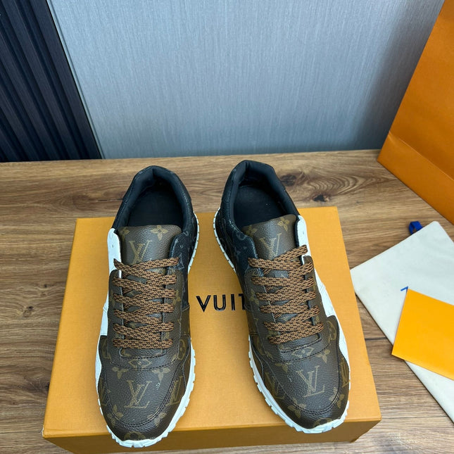 LV SNEAKER BROWN MIX WHITE AND GREY MONOGRAM CALFSKIN