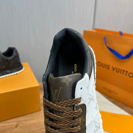 LV SNEAKER BROWN MIX WHITE AND GREY MONOGRAM CALFSKIN