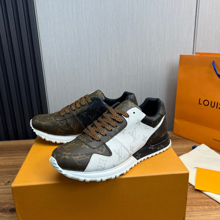 LV SNEAKER BROWN MIX WHITE AND GREY MONOGRAM CALFSKIN