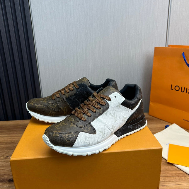 LV SNEAKER BROWN MIX WHITE AND GREY MONOGRAM CALFSKIN