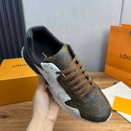 LV SNEAKER BROWN MIX WHITE AND GREY MONOGRAM CALFSKIN