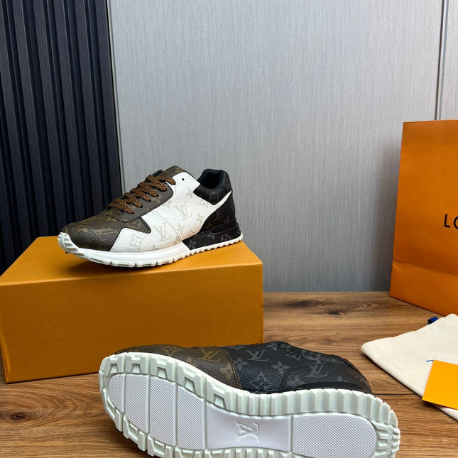 LV SNEAKER BROWN MIX WHITE AND GREY MONOGRAM CALFSKIN