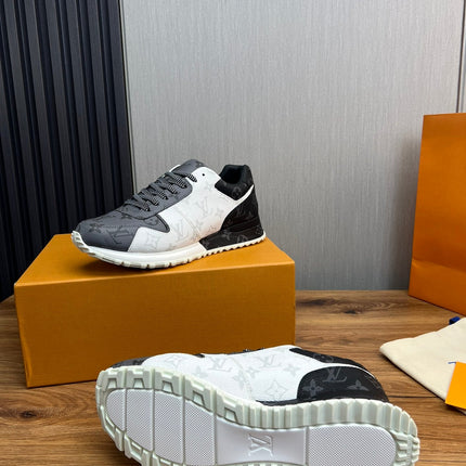 LV SNEAKER BLACK MIX WHITE AND GREY MONOGRAM CALFSKIN
