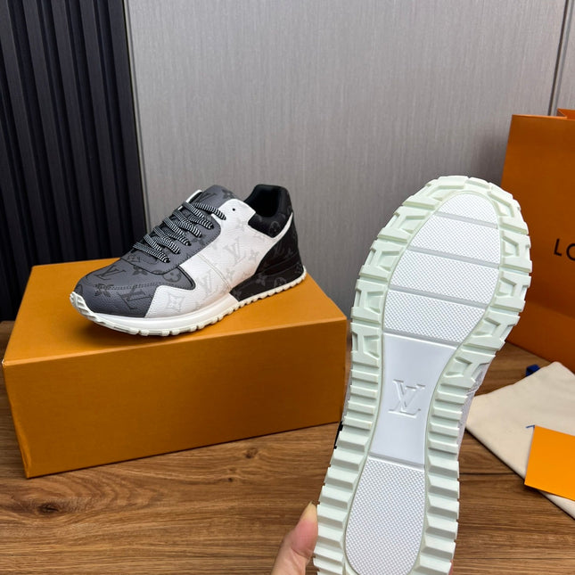 LV SNEAKER BLACK MIX WHITE AND GREY MONOGRAM CALFSKIN