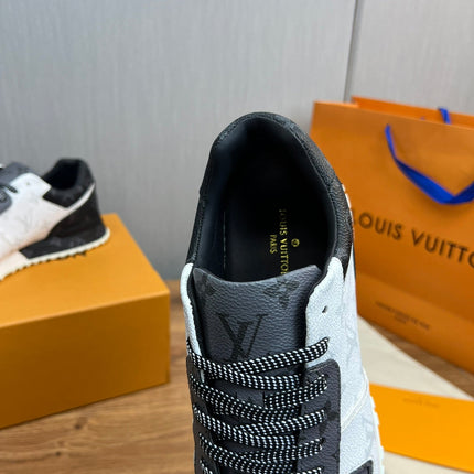 LV SNEAKER BLACK MIX WHITE AND GREY MONOGRAM CALFSKIN