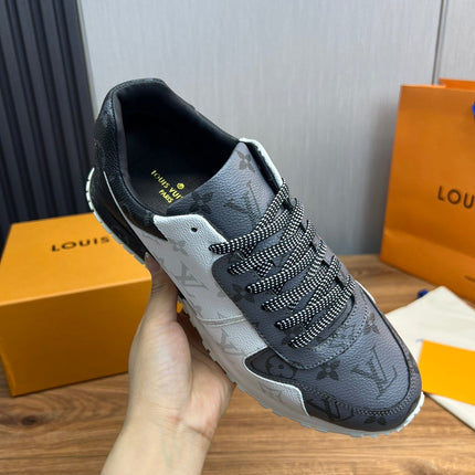 LV SNEAKER BLACK MIX WHITE AND GREY MONOGRAM CALFSKIN