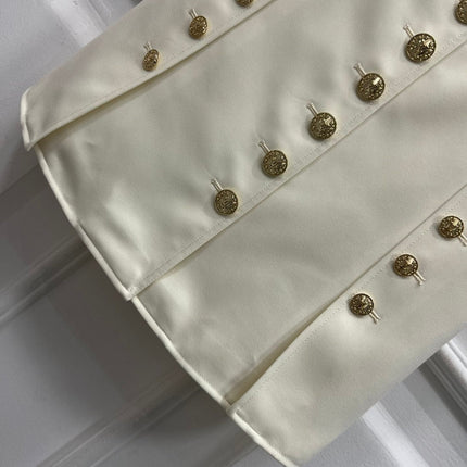 LV 25S ROUND NECK DRESS WITH METAL BUTTONS 262924