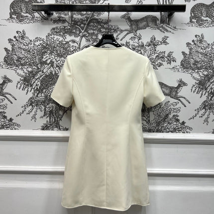 LV 25S ROUND NECK DRESS WITH METAL BUTTONS 262924