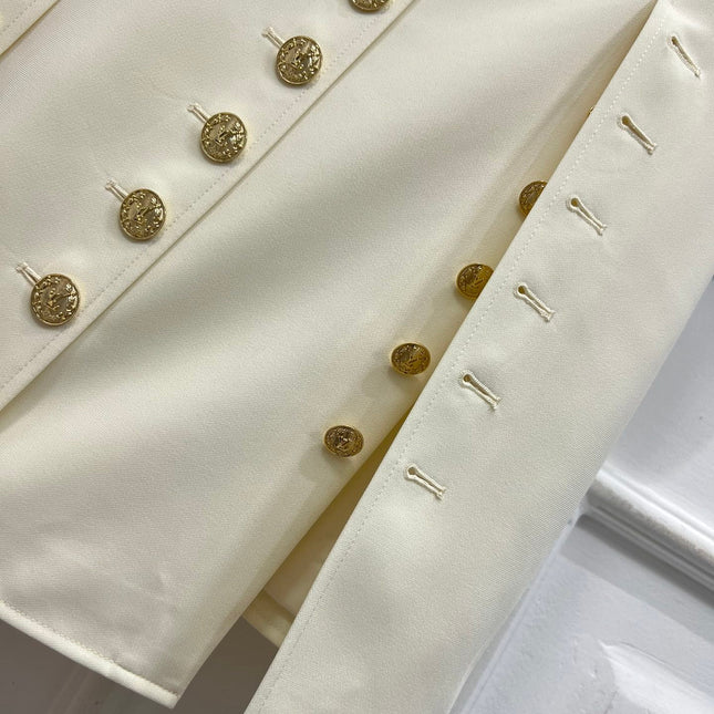 LV 25S ROUND NECK DRESS WITH METAL BUTTONS 262924