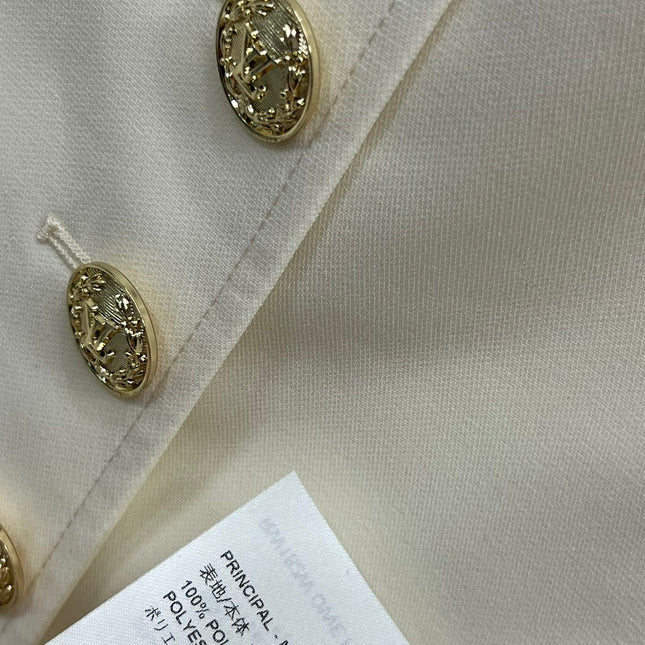 LV 25S ROUND NECK DRESS WITH METAL BUTTONS 262924