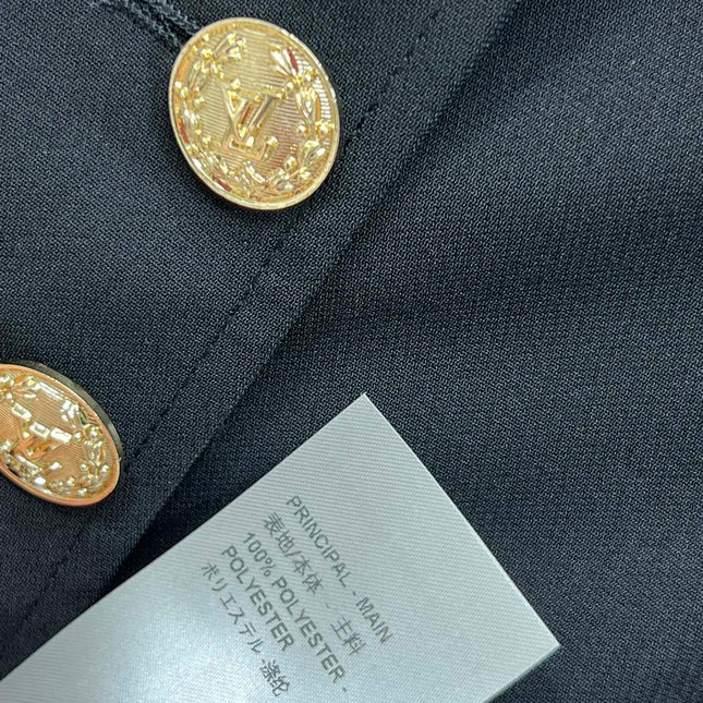 LV 25S ROUND NECK DRESS WITH METAL BUTTONS 262925