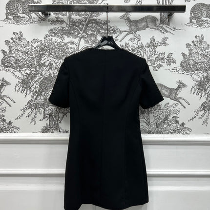 LV 25S ROUND NECK DRESS WITH METAL BUTTONS 262925