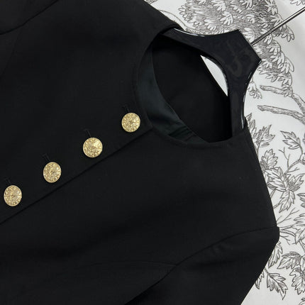 LV 25S ROUND NECK DRESS WITH METAL BUTTONS 262925