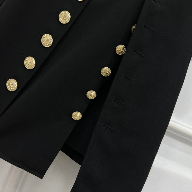 LV 25S ROUND NECK DRESS WITH METAL BUTTONS 262925