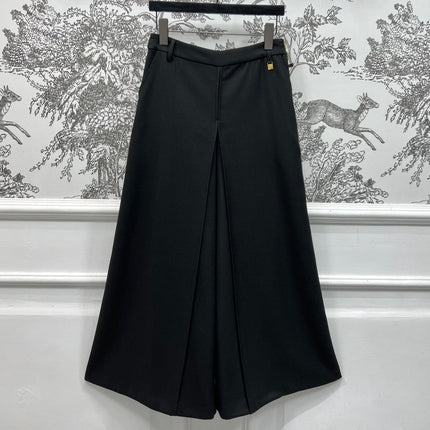 LV 25S HIGH WAIST PLEASED WIDE LEG PANTS 263083
