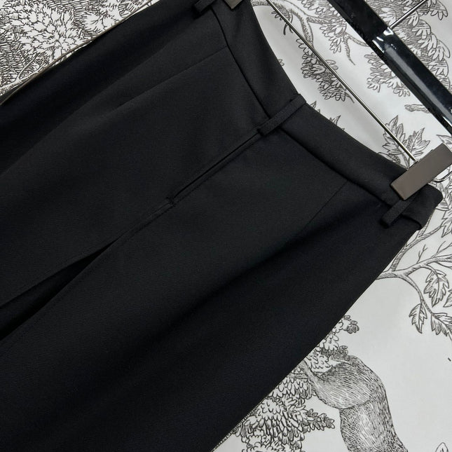 LV 25S HIGH WAIST PLEASED WIDE LEG PANTS 263083