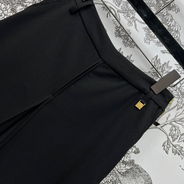 LV 25S HIGH WAIST PLEASED WIDE LEG PANTS 263083