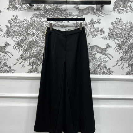 LV 25S HIGH WAIST PLEASED WIDE LEG PANTS 263083