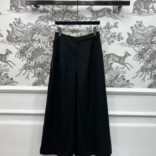 LV 25S HIGH WAIST PLEASED WIDE LEG PANTS 263083