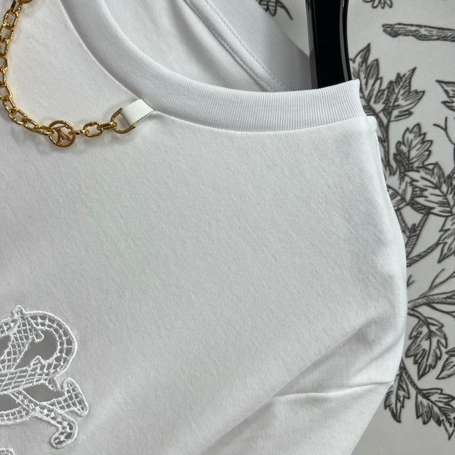LV 25S SHORT SLEEVE T-SHIRT WITH EMBROIDERED LOGO 263036