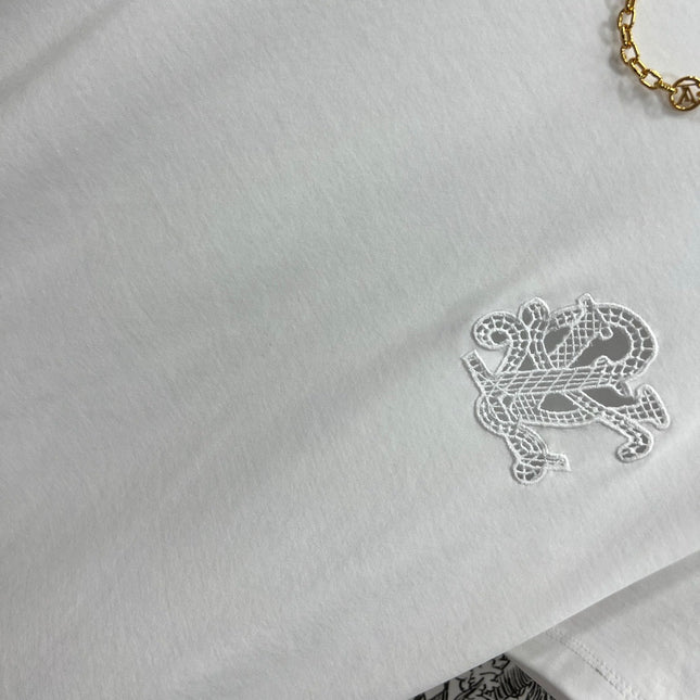 LV 25S SHORT SLEEVE T-SHIRT WITH EMBROIDERED LOGO 263036