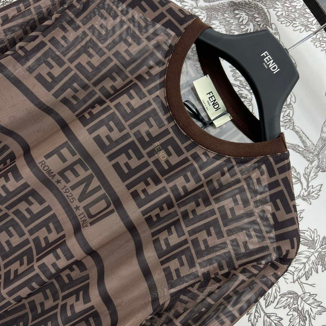 FENDI CREW NECK PRINTED T-SHIRT 268598