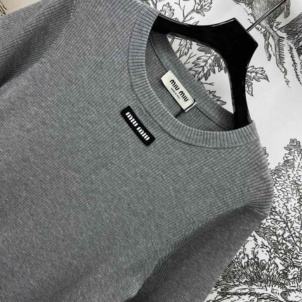 MIUMIU CROPPED KNIT FITTED TOP 268661