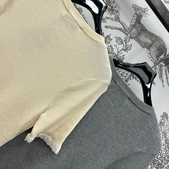 MIUMIU CROPPED KNIT FITTED TOP 268661