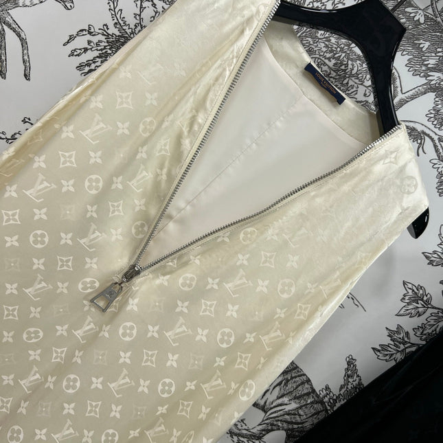 LV SLEEVELESS V-NECK DRESS WITH ZIPPER 274540