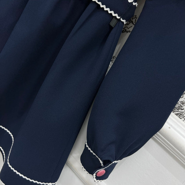 VALENTINO LONG-SLEEVE PUSSY-BOW DRESS 274583
