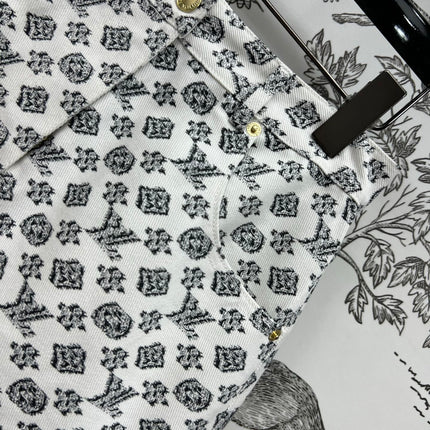 LV JACQUARD PATTERN DENIM SKIRT 274631