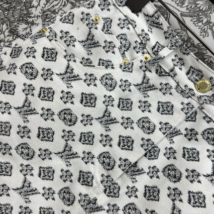 LV JACQUARD PATTERN DENIM SKIRT 274631
