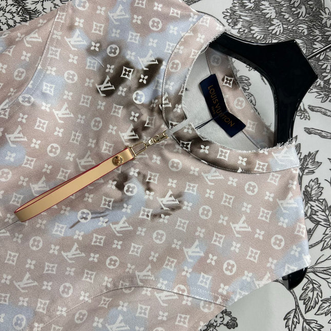 LV SLEEVELESS DENIM DRESS 274592