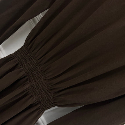 MIU POLO DRESS DARK BROWN 274604