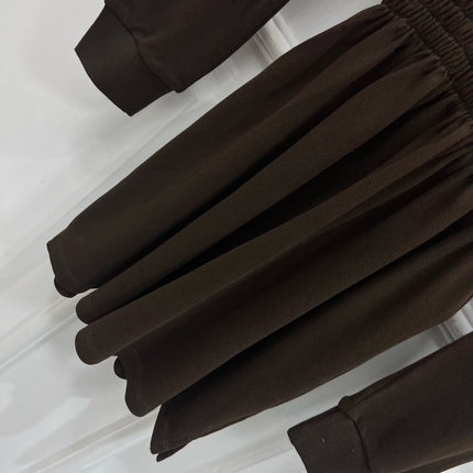 MIU POLO DRESS DARK BROWN 274604