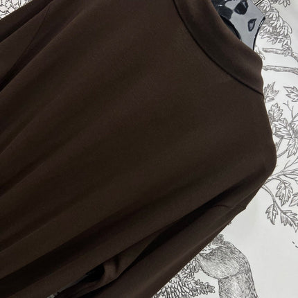 MIU POLO DRESS DARK BROWN 274604