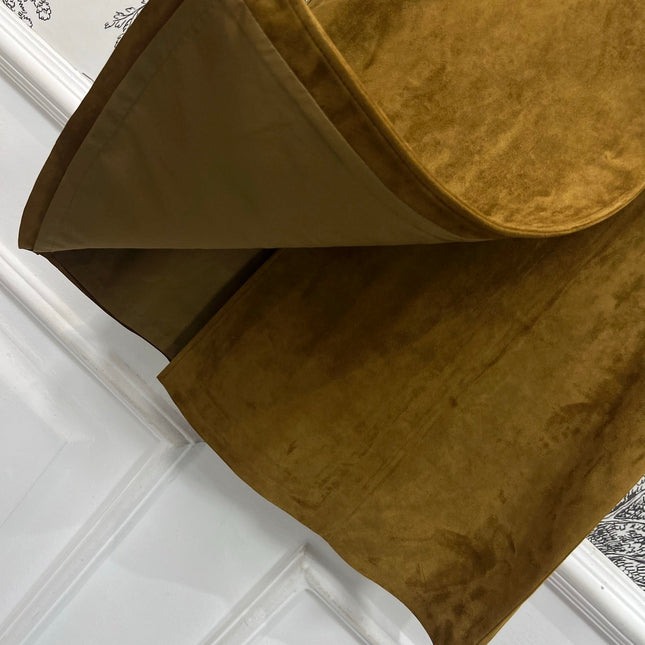 MIU MAHOGANY DOWN GOATSKIN SUEDE SKIRT 274613
