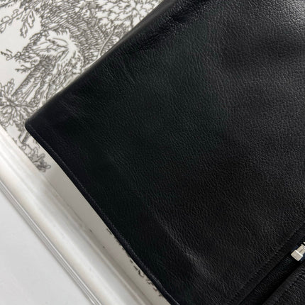 PRADA SHORT LEATHER SKIRT WITH ZIPPER 274475