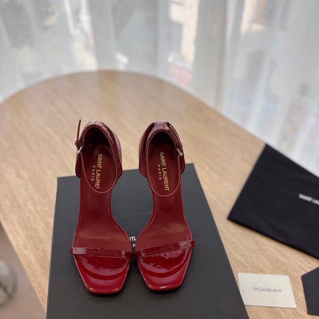 CLASSIC HIGH HEELS 10 CM IN CRIMSON RED PATENT CALFSKIN