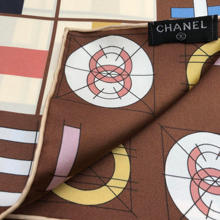 CHANEL 25S SCARF 90 IN SILK 704586