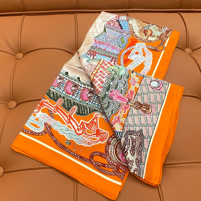 HERMES 25S SCARF 90 IN SILK 703685