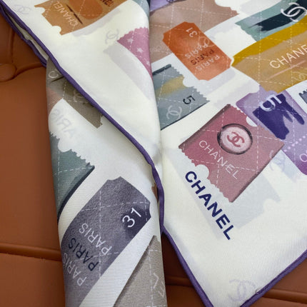 CHANEL 25S SCARF 90 IN SILK 703699