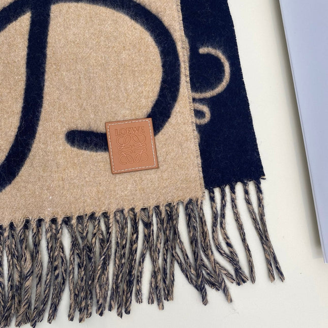 LOEWE 25S SCARF 180 IN CASHMERE WOOL 742052